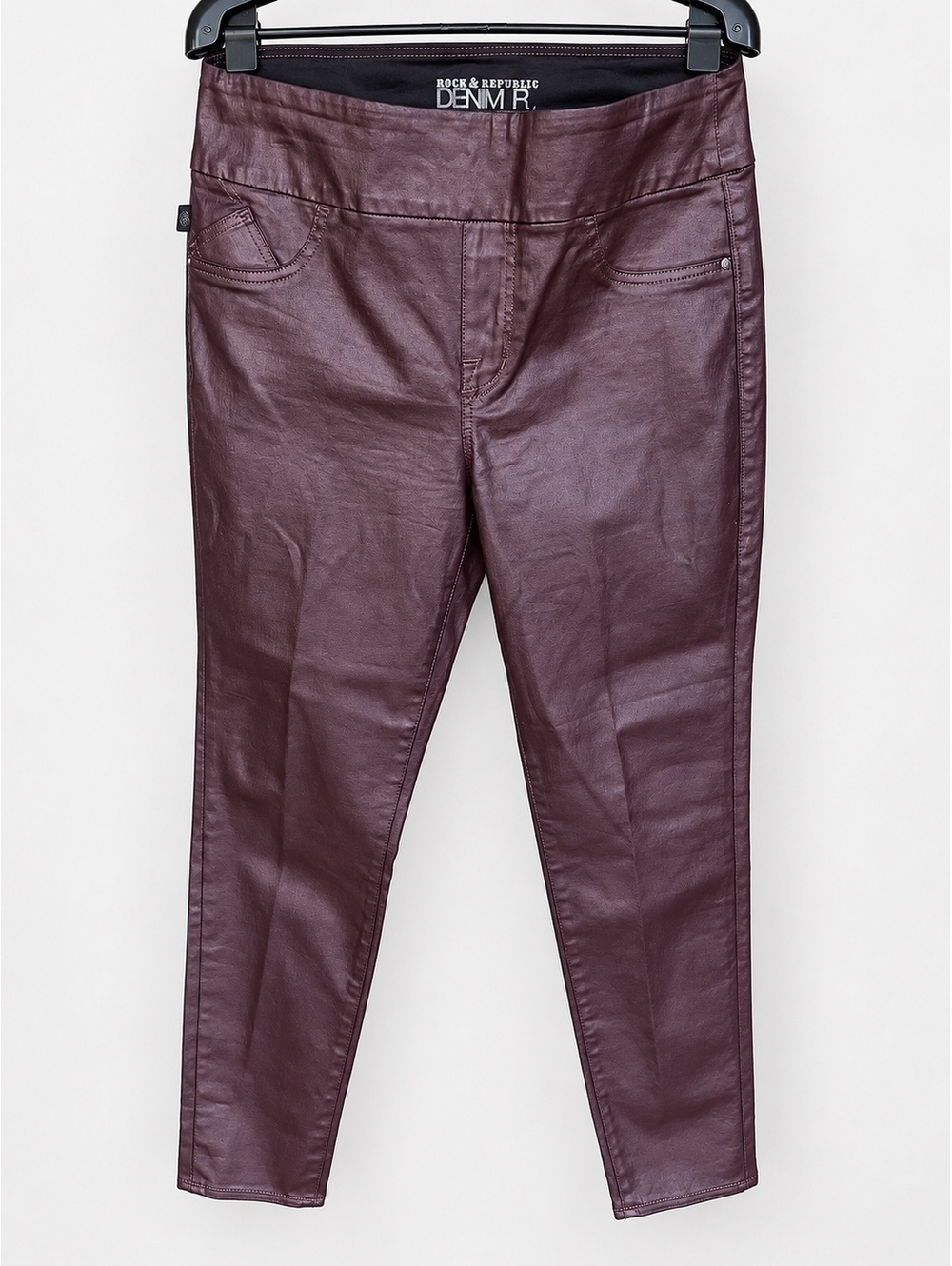 Rock & Republic Denim R Coated Skinny Pants — Size 16